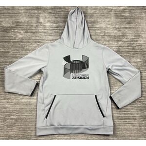 Under Armour Hoodie Boys YXL Gray Pocket‎ Long Sleeve Loose Outdoor